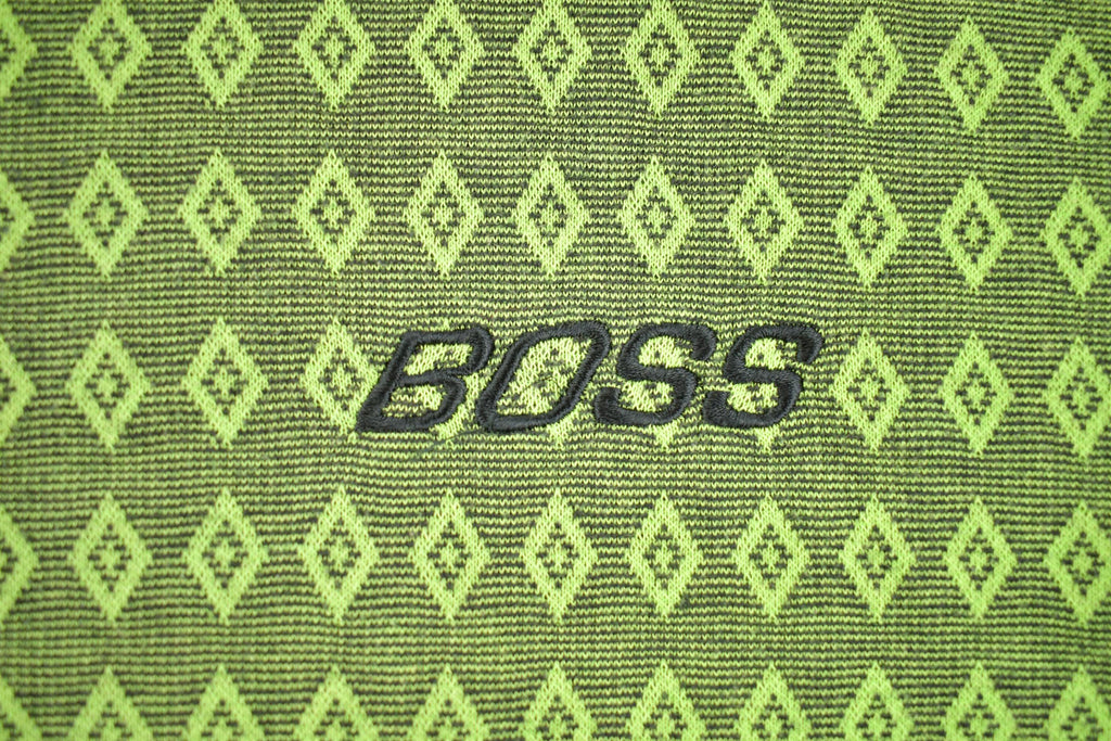 Vintage 1990s Boss Diamond Print Golf Shirt