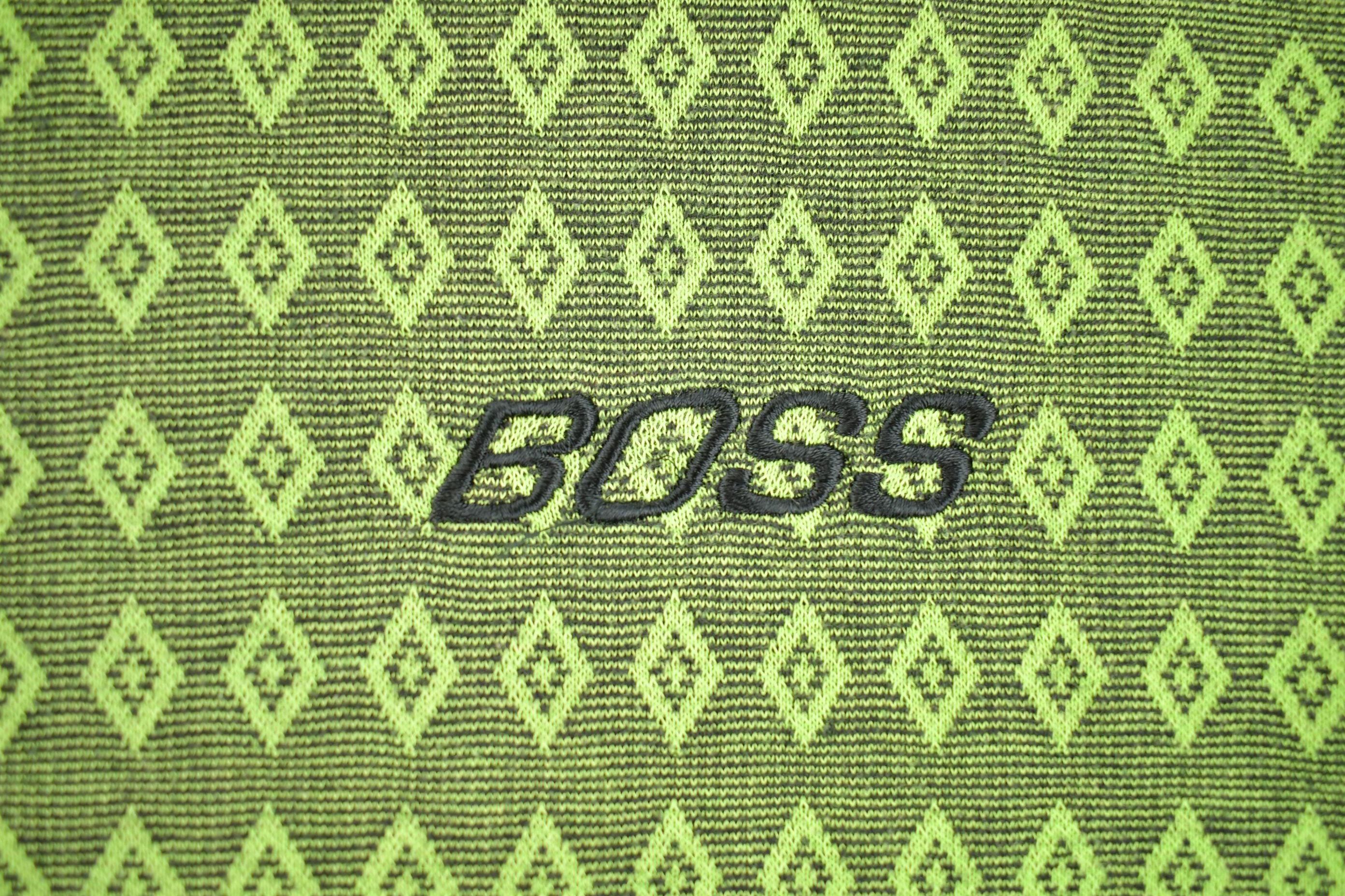 Vintage 1990s Boss Diamond Print Golf Shirt