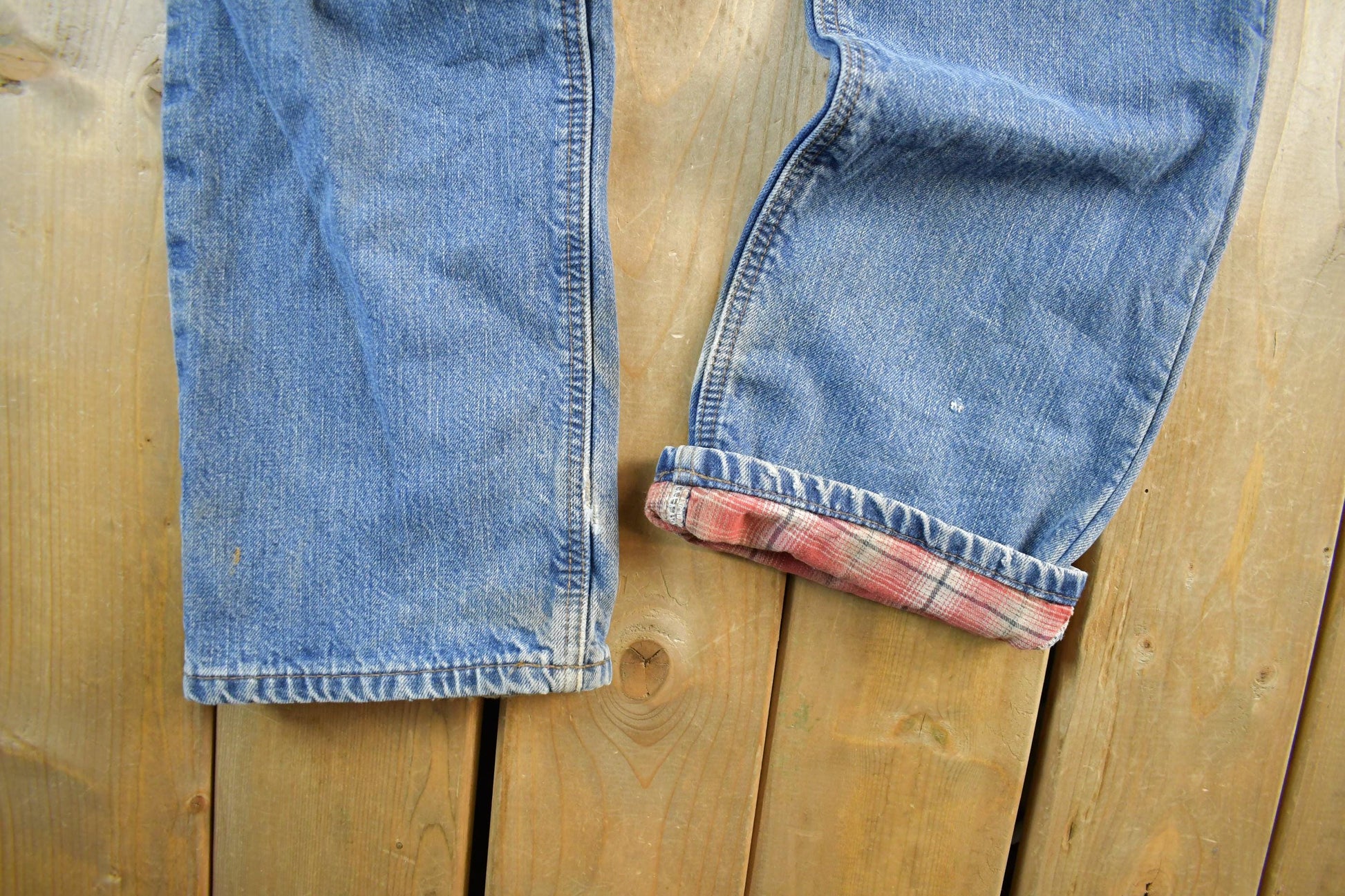 Vintage 2000s Carhartt Distressed Flannel Lined Denim Work Jeans Women's 29 x 32