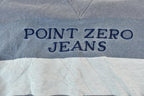 Vintage 1990s Point Zero Jeans Striped Colour Block Crewneck Sweatshirt