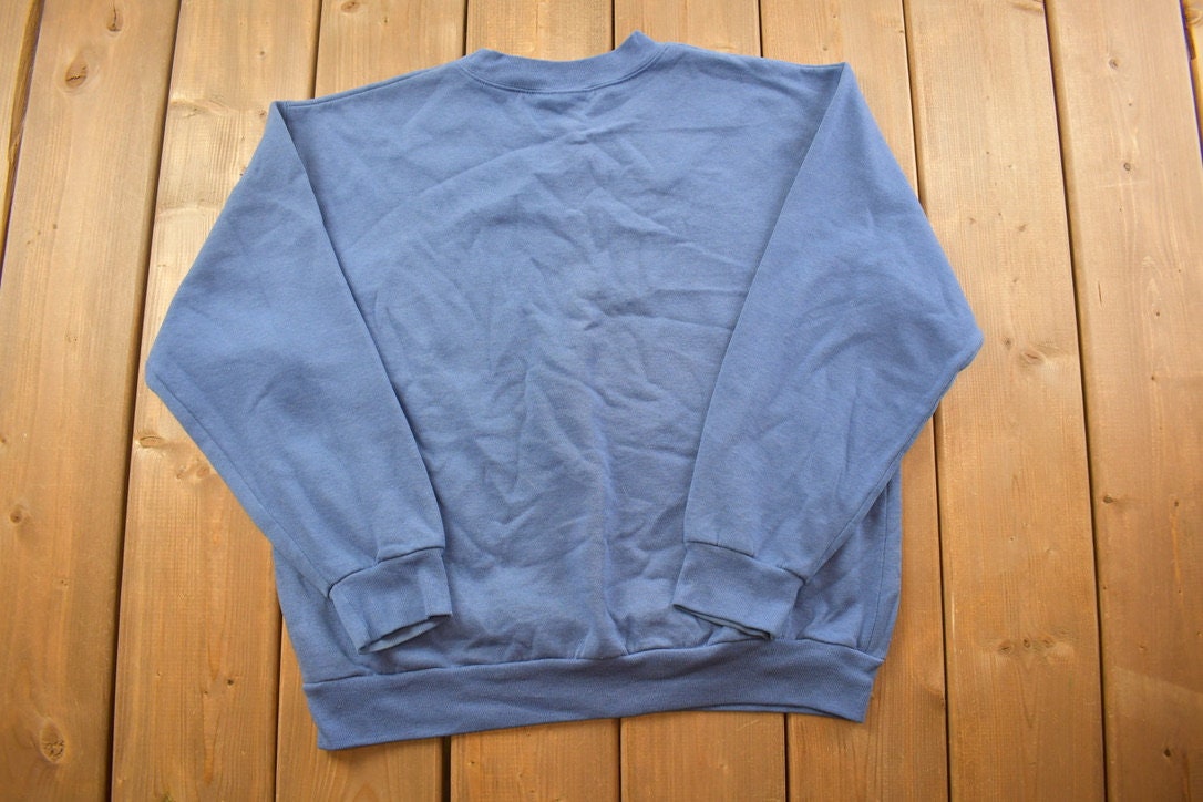 Vintage 1990s Blank Blue Crewneck Sweatshirt