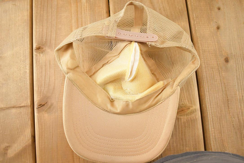 Vintage 1980s Florida Happy Camper Peninsula Snapback Hat /