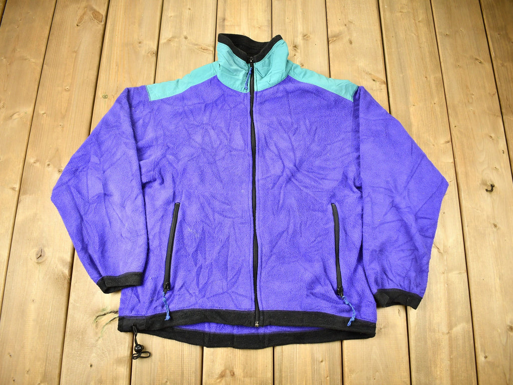 Vintage 1990s Trei Purple Full Zip Fleece Sweater  Sportswear  90s Sweater  Streetwear  Athleisure  Hiking  Outdoorsman