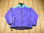 Vintage 1990s Trei Purple Full Zip Fleece Sweater  Sportswear  90s Sweater  Streetwear  Athleisure  Hiking  Outdoorsman