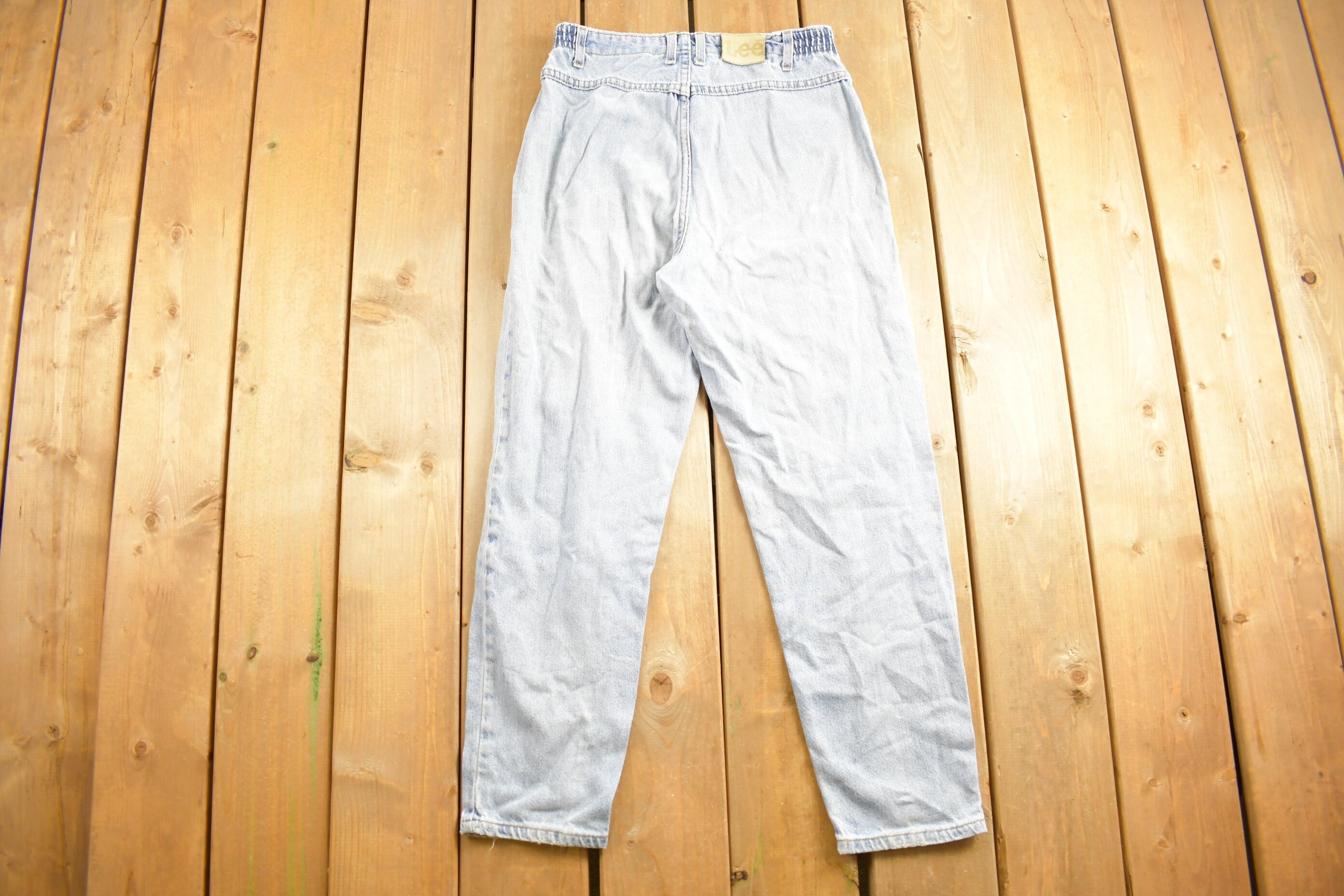 Vintage 1990s Lee Light Wash Denim Jeans 29 - 31 x 26.5 / Vintage Denim / Distressed Jeans / Streetwear Fashion / Vintage Pants