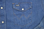 Vintage 1990s Wrangler Western Style Denim Snap Button Shirt