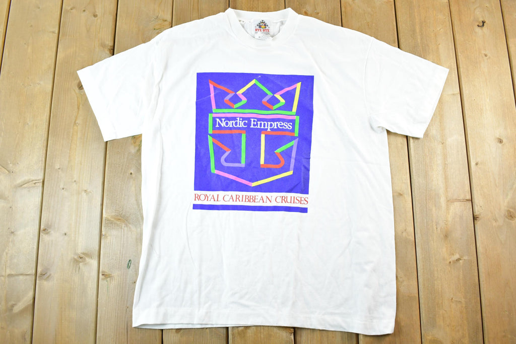 Vintage 1990s Nordic Empress Royal Caribbean Cruises Souvenir T-Shirt Mens L
