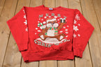 Vintage 1990s Merry Christmas Teddy Bear Christmas Sweater