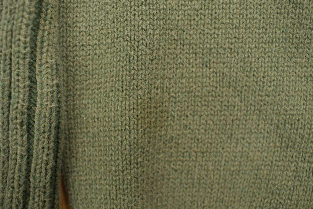 Vintage 1990s Timberland Army Green Knit Crewneck Sweatshirt