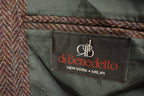 Vintage 1980s Di Benedetto Harris Tweed Houndstooth Wool Two Button Blazer Jacket