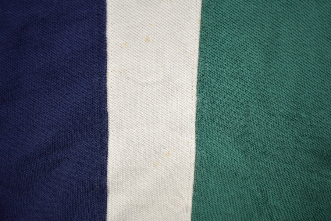 Vintage 1990s Izod Color Block Collared Shirt