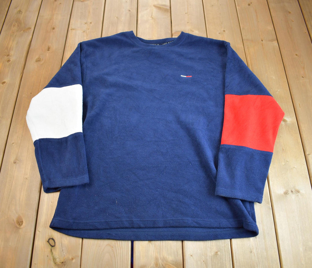 Vintage 1990s Tommy Hilfiger Tommy Jeans Embroidered Fleece Sweater