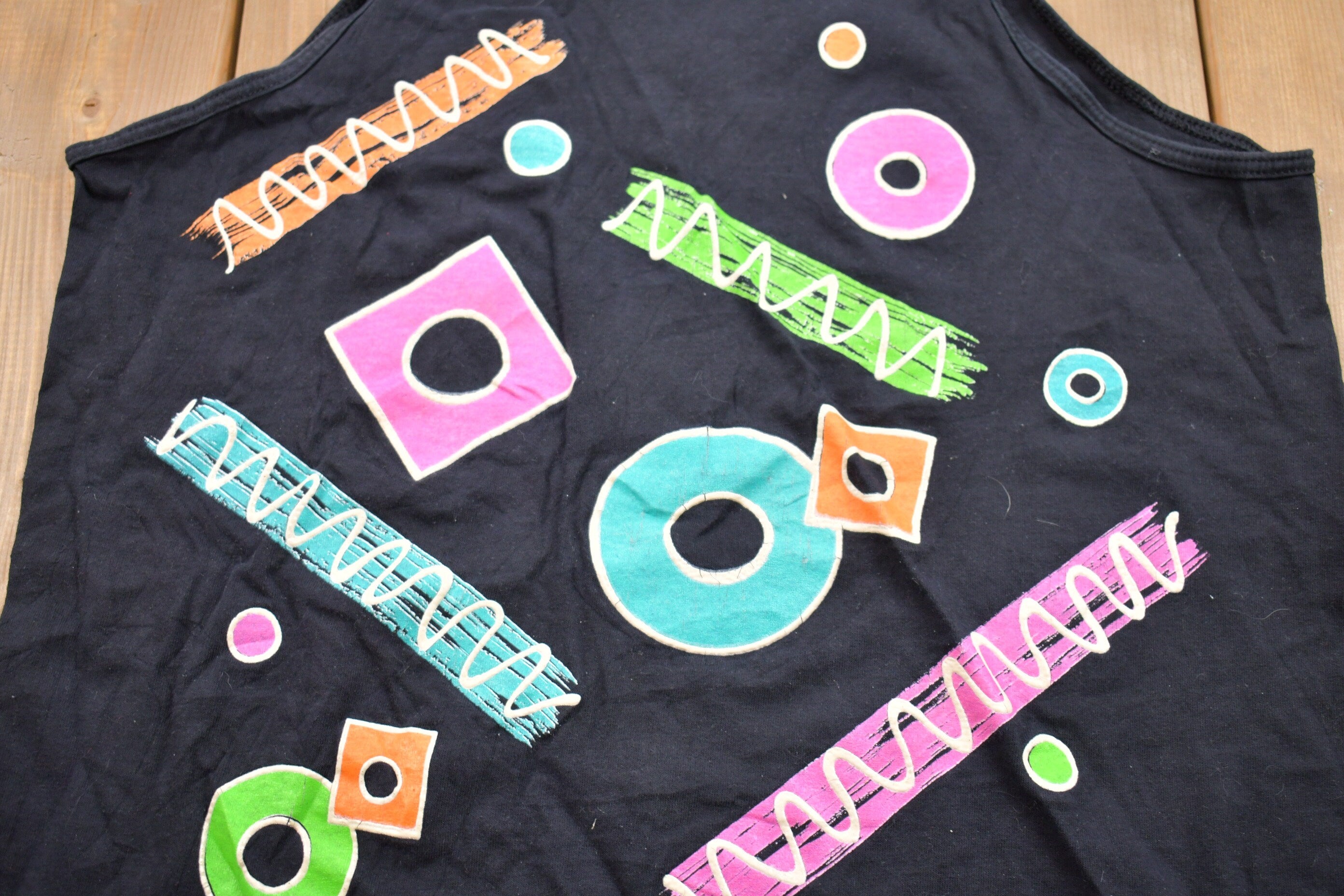 Vintage 1990s Shapes All Over Print Tank Top