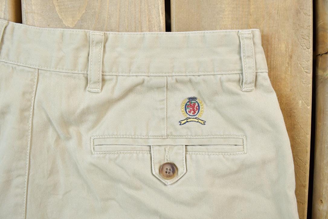 Vintage 1990s Tommy Hilfiger Chino Khaki Pants Size 33 x 32