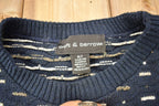 Vintage 1990s Croft & Barrow Patchwork Knitted Crewneck Sweater