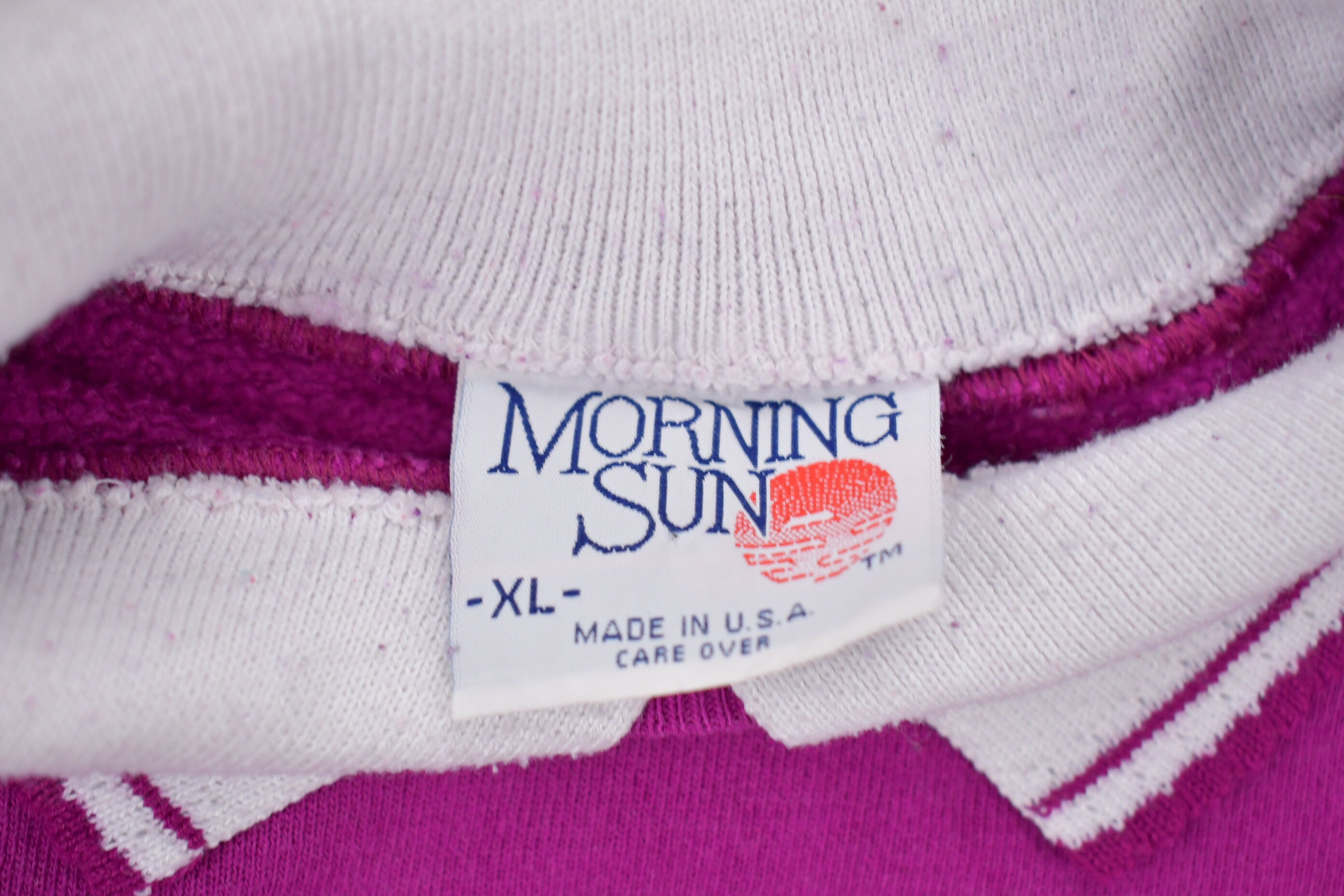 Vintage 1990s Morning Sun Floral Graphic Collared Sweatshirt