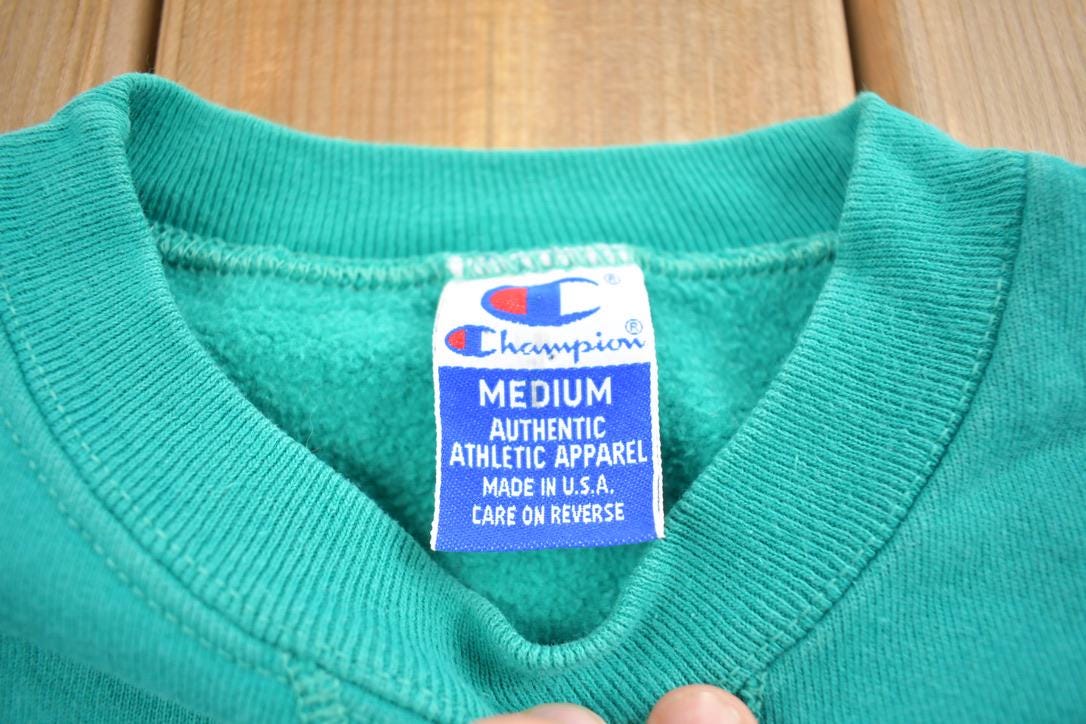 Vintage 1990s Champion Reverse Weave Embroidered Crewneck Sweatshirt Made In USA
