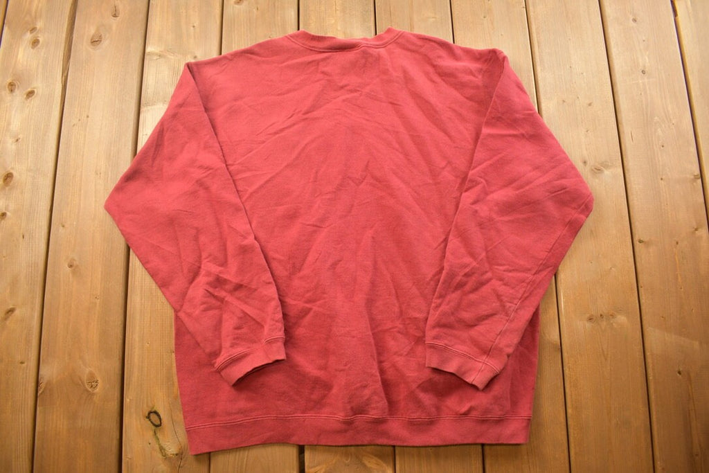 Vintage 1990s Lee Red Blank Crewneck Sweatshirt