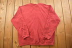 Vintage 1990s Lee Red Blank Crewneck Sweatshirt