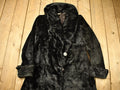 Vintage 1970s Full Length Black Trench Coat