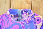 Vintage 1960s Swinging London mock turtleneck Abstract Pattern Tunic Dress Women's S