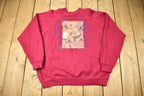 Vintage 1980s Cute Teddy Bear Raglan Crewneck Sweater