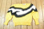 Vintage 1980s Maurada Knit Abstract Pattern Crewneck Sweater Womens L  90s Crewneck  Preppy Knits  Wool Blend  Cotton Blend