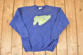 Vintage 1990s Guess Jeans Writing Logo Graphic Print Crewneck Sweatshirt Men's M
