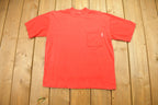 Vintage 1990s Big Shot Blank Red Pocket T Shirt