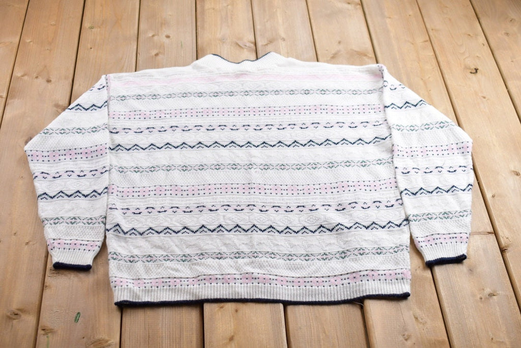 Vintage 1990s Abstract Knitted Crewneck Sweater