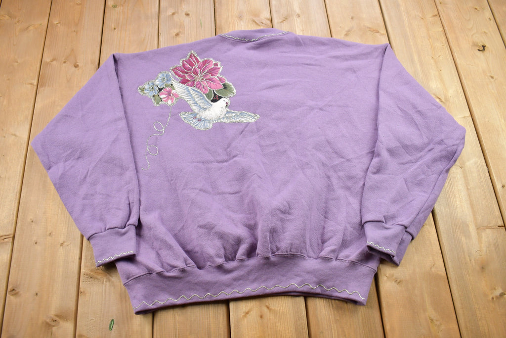 Vintage 1990s Pro Spirit Dove Theme Crewneck Sweater