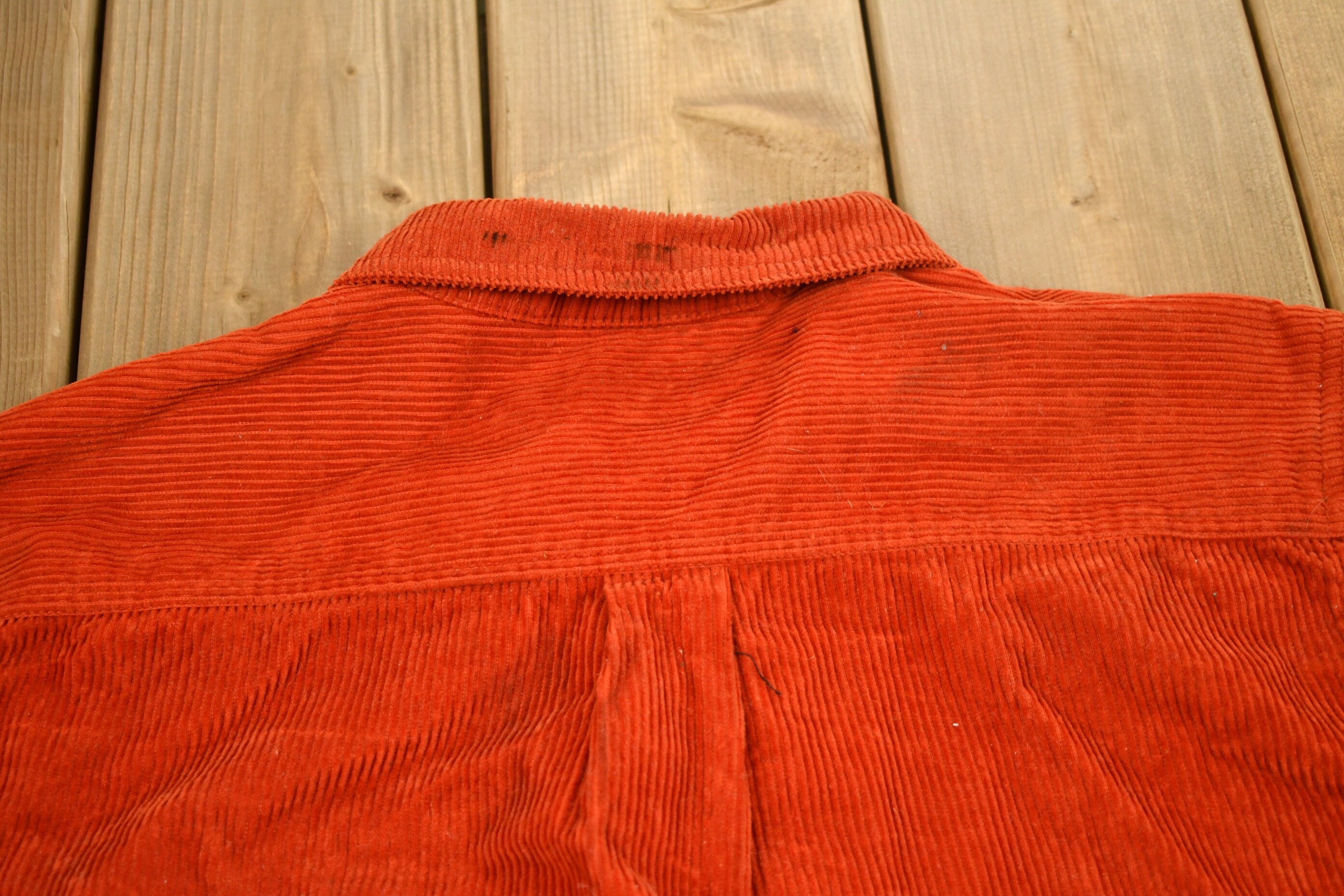 Vintage 1990s Midwestern Co Jeans Corduroy Zip Up Sweater