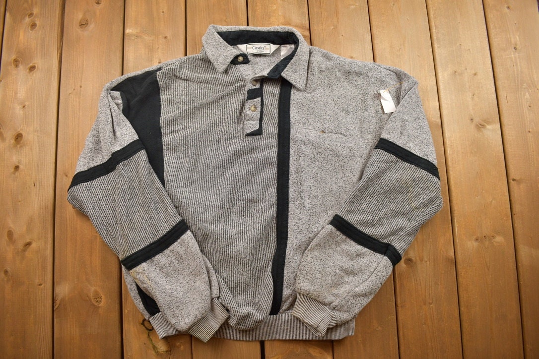 Vintage 1990s Classics Striped Crewneck Sweatshirt