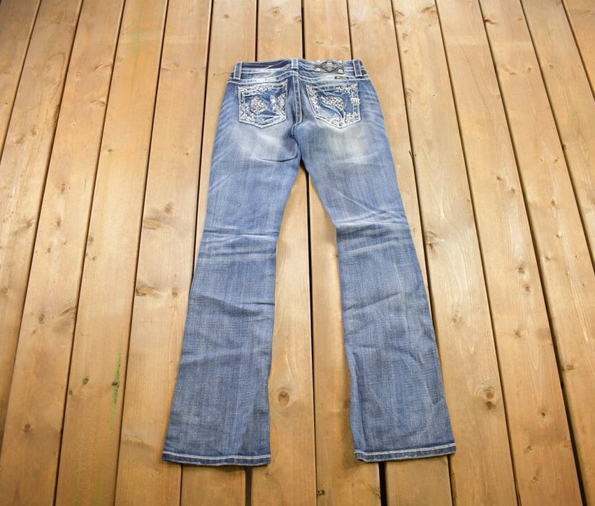 Vintage Y2K Miss Me Bedazzled Low Rise Jeans Size 26x31