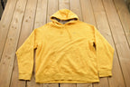 Vintage 1990s Yellow Nike Mini Grey Tag Swoosh Hoodie