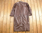 Vintage 1990s Winlit Leather Trench Coat Jacket