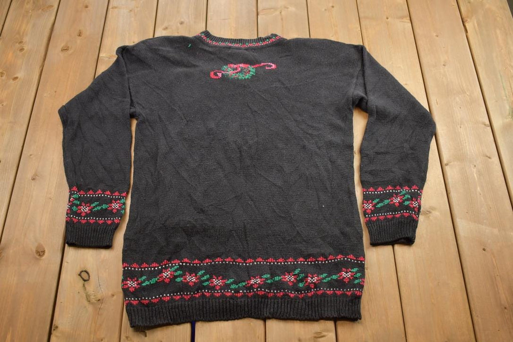 Vintage 1990s Knitted Christmas Crewneck Sweater