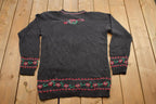 Vintage 1990s Knitted Christmas Crewneck Sweater