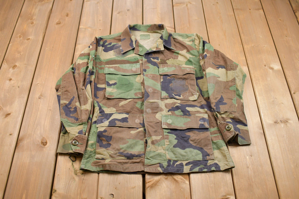 2001 Vintage Military Camo Button Up Jacket
