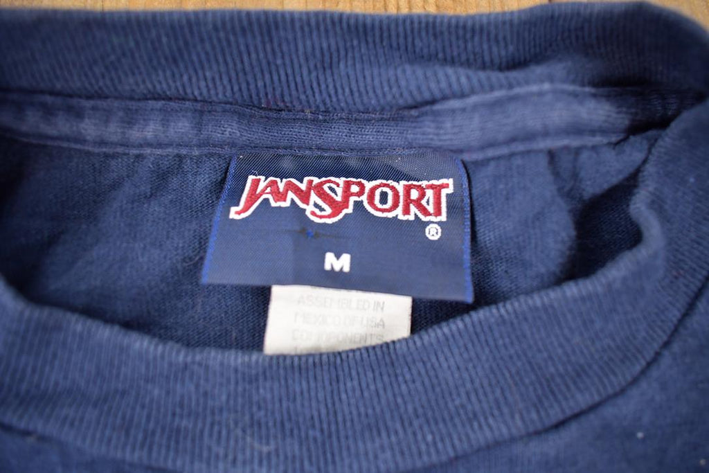 Vintage 1990s Macalester College Jansport Embroidered Long T-Shirt Made In USA