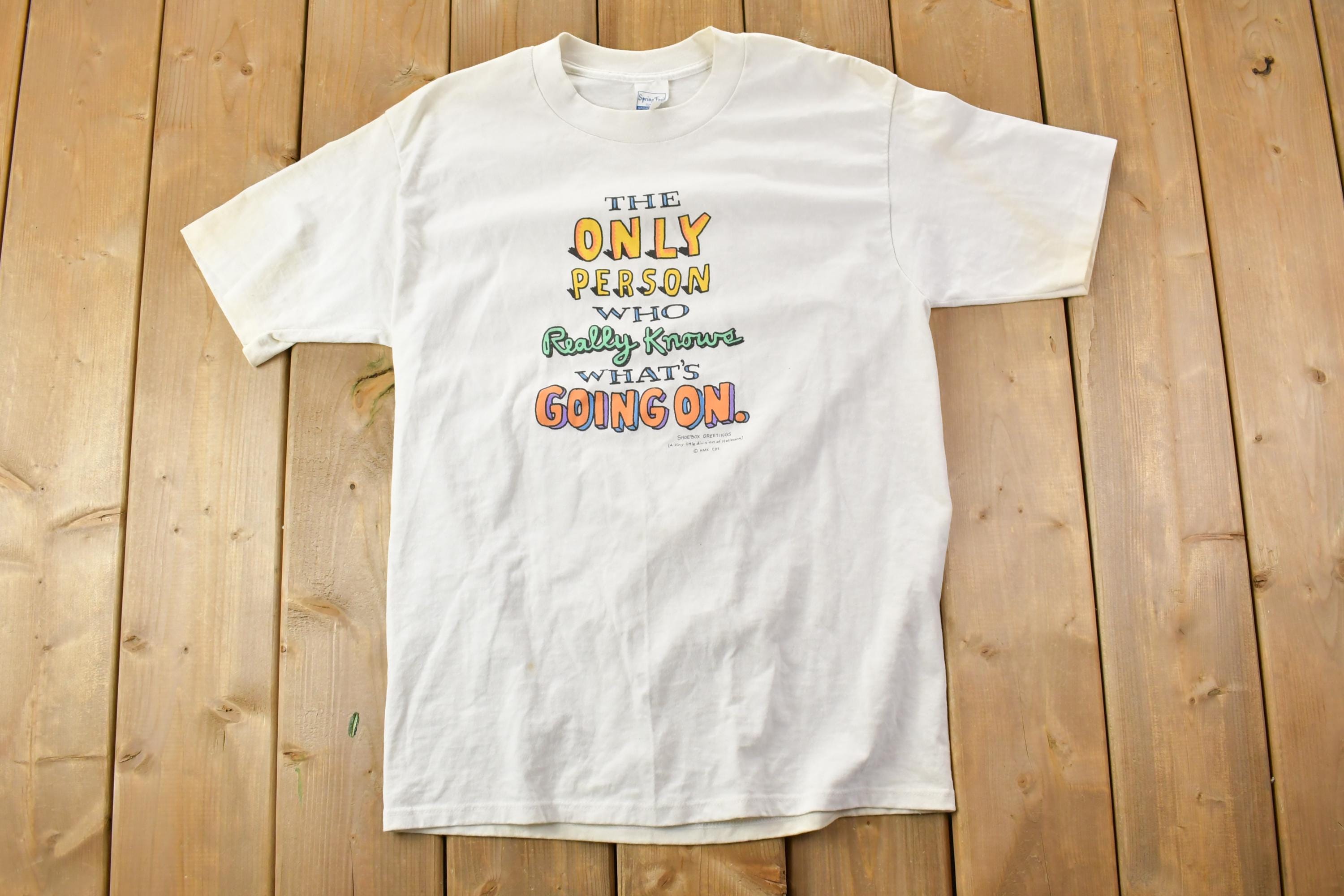 Vintage 1990s Shoebox Greetings Graphic T-Shirt