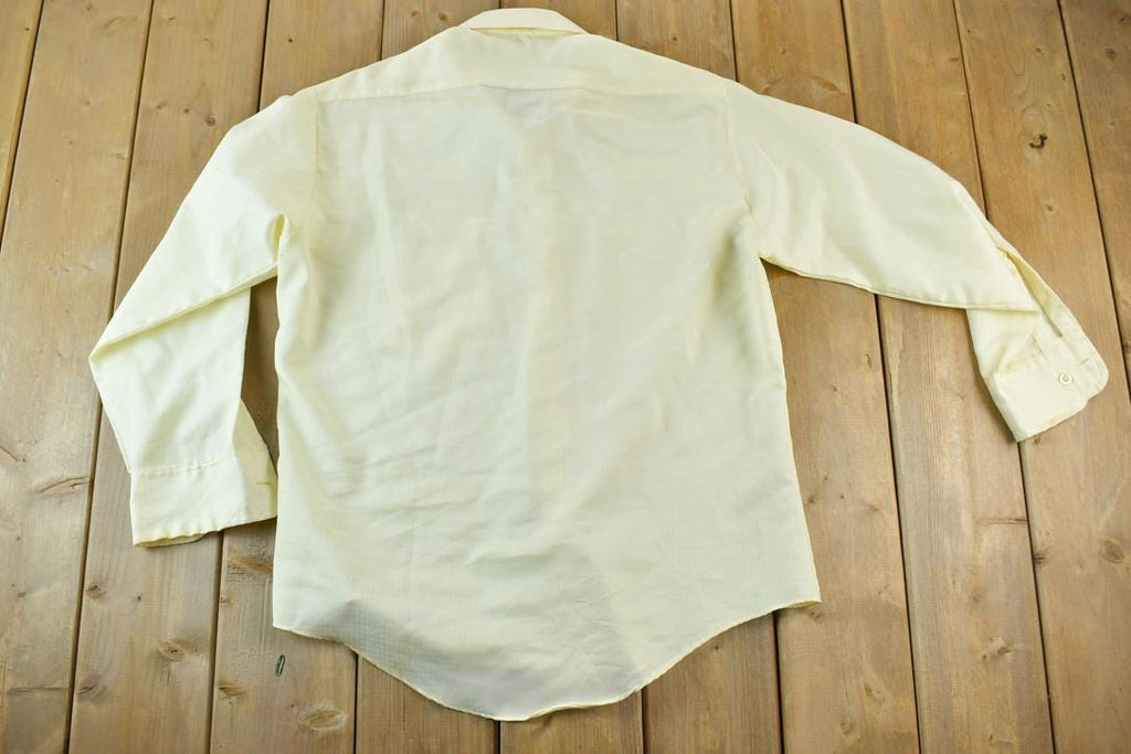 Vintage 1970s Dress Shirt Button Up Shirt  Vintage Golden Comfort Dress Shirt  Solid Button Up  Cowboy Shirt  Preppy Button Up