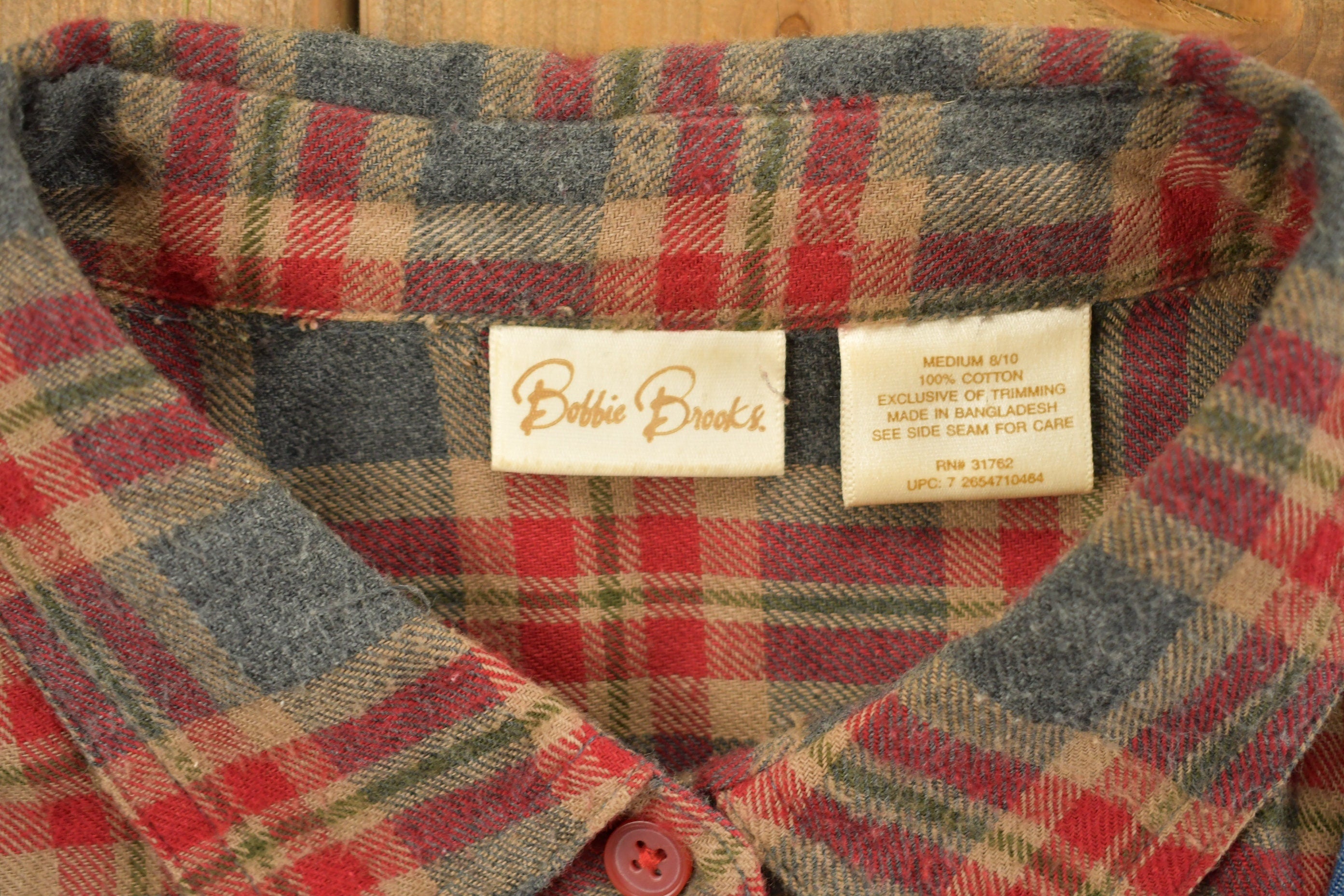 Vintage 1990s Bobbie Brooks Plaid Button Up Shirt