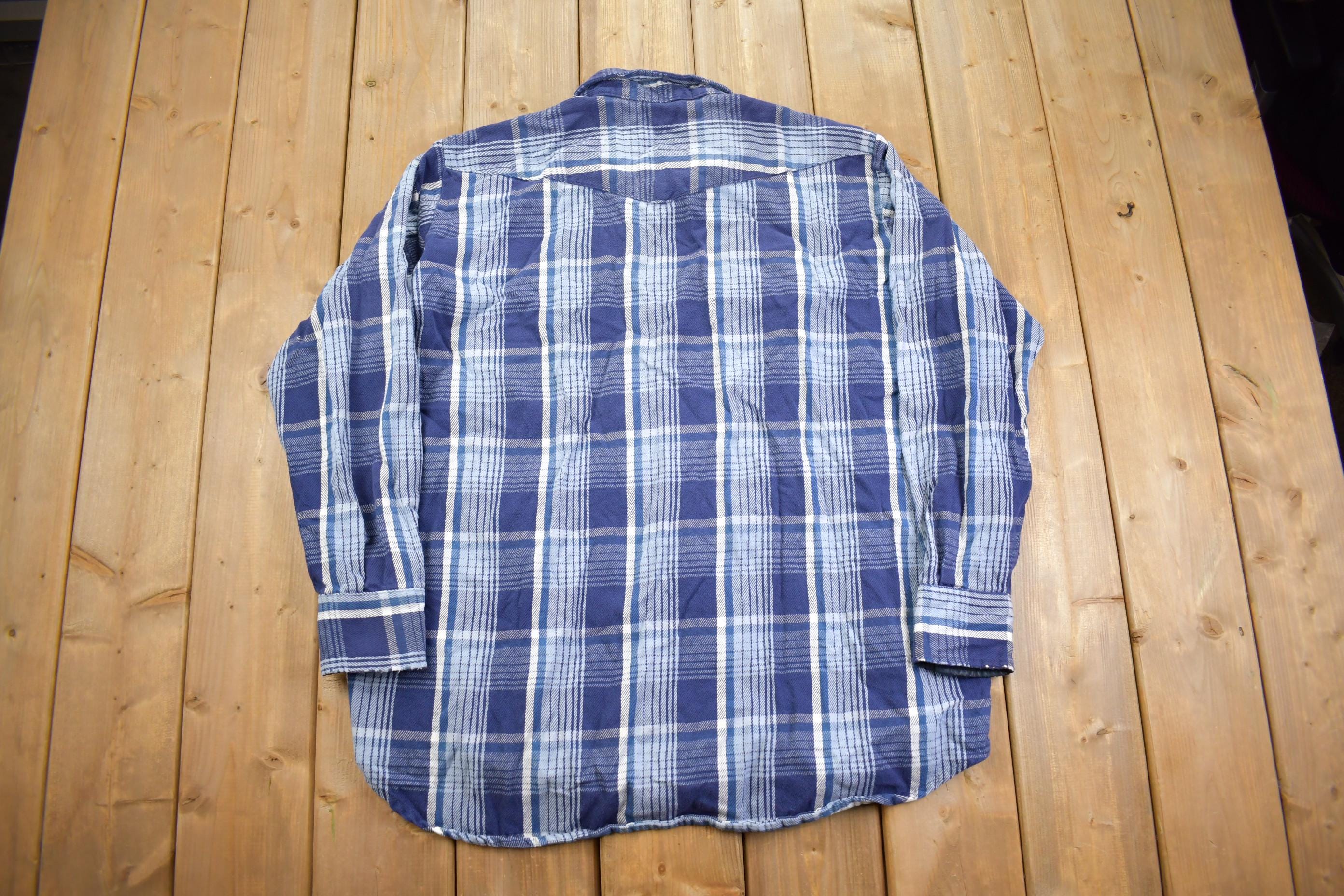 Vintage 1990s Saddle King Western Style Heavy Button Up Shirt - XL
