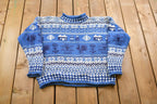 Vintage 1990s Eddie Bauer All Over Print Knitted Sweater