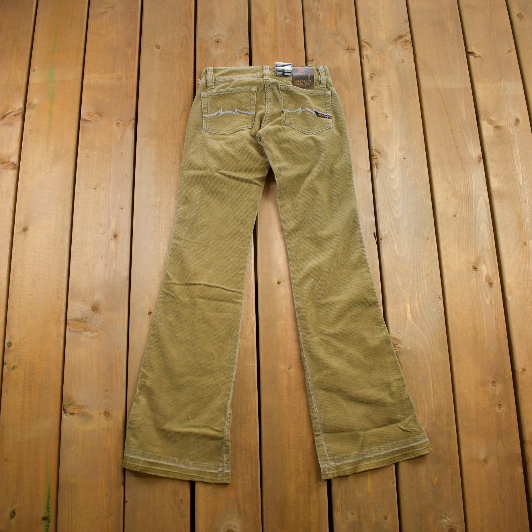 Vintage 1990s Parasuco Deadstock Green Pants Size 26x31