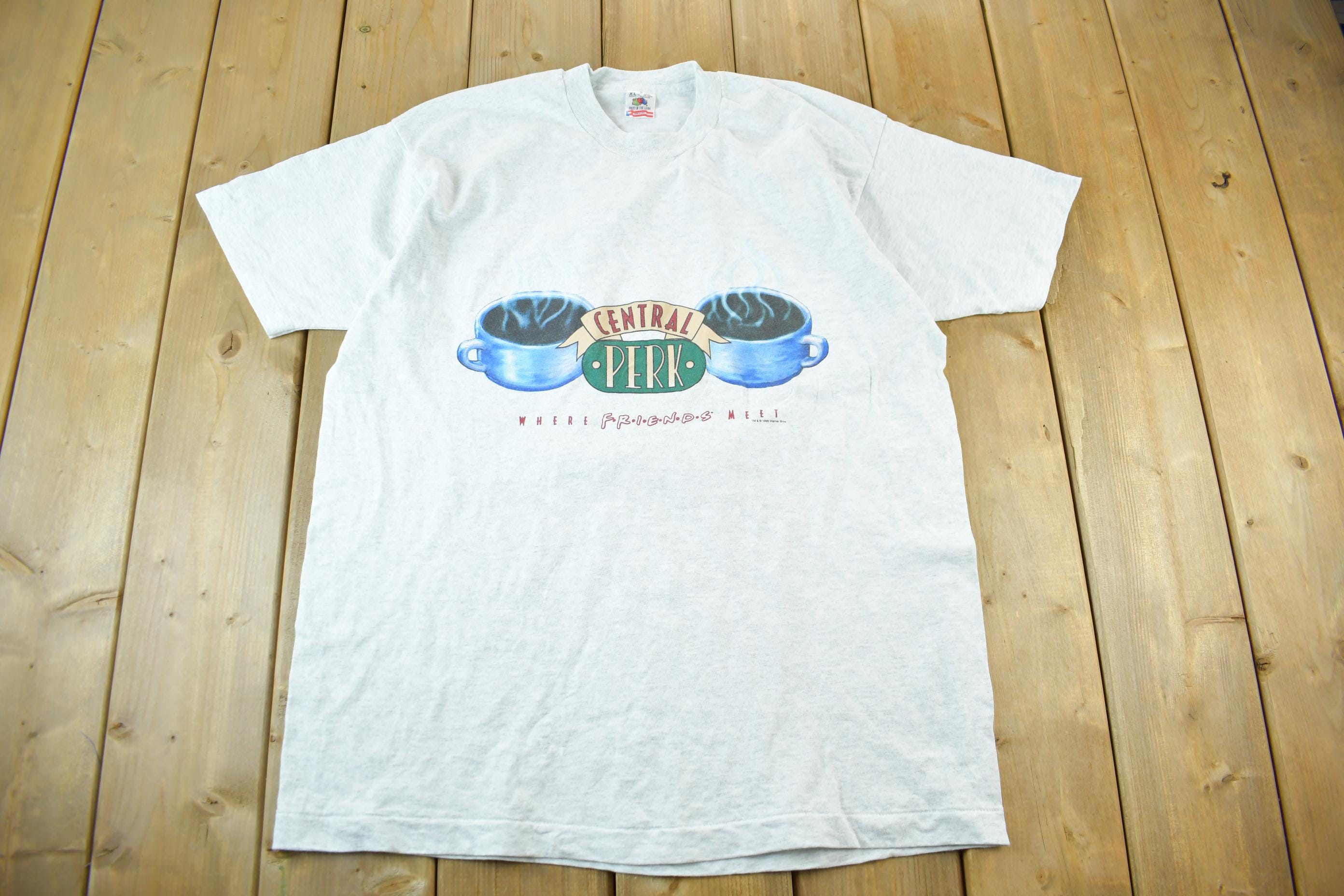 Vintage 1995 Central Perk Friends TV Promo Graphic T-Shirt Men's XL