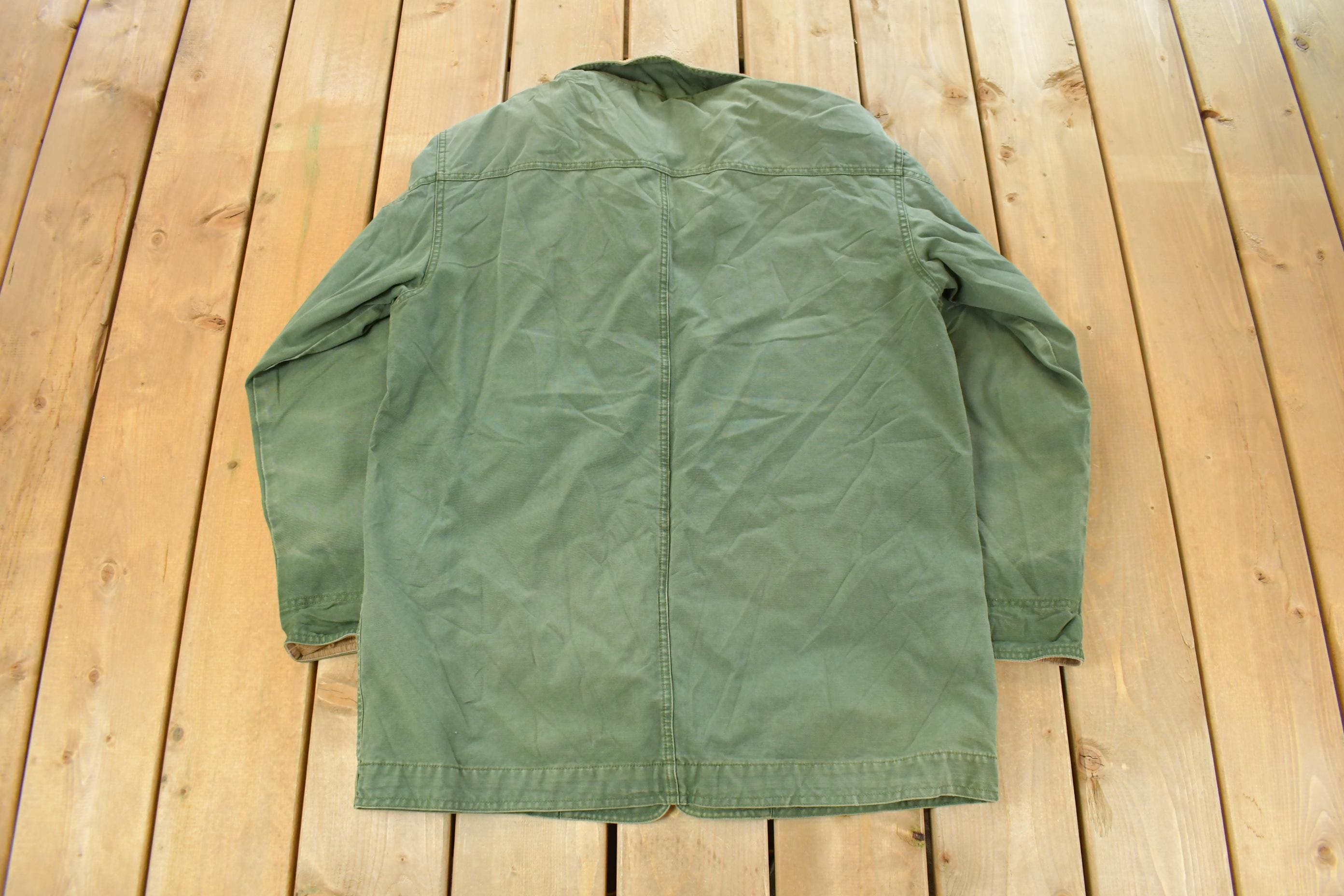 Vintage 1990s L.L. Bean Lined Barn Chore Jacket Men's Medium / Workwear / Streetwear / Barn Coat / 90s LL Bean