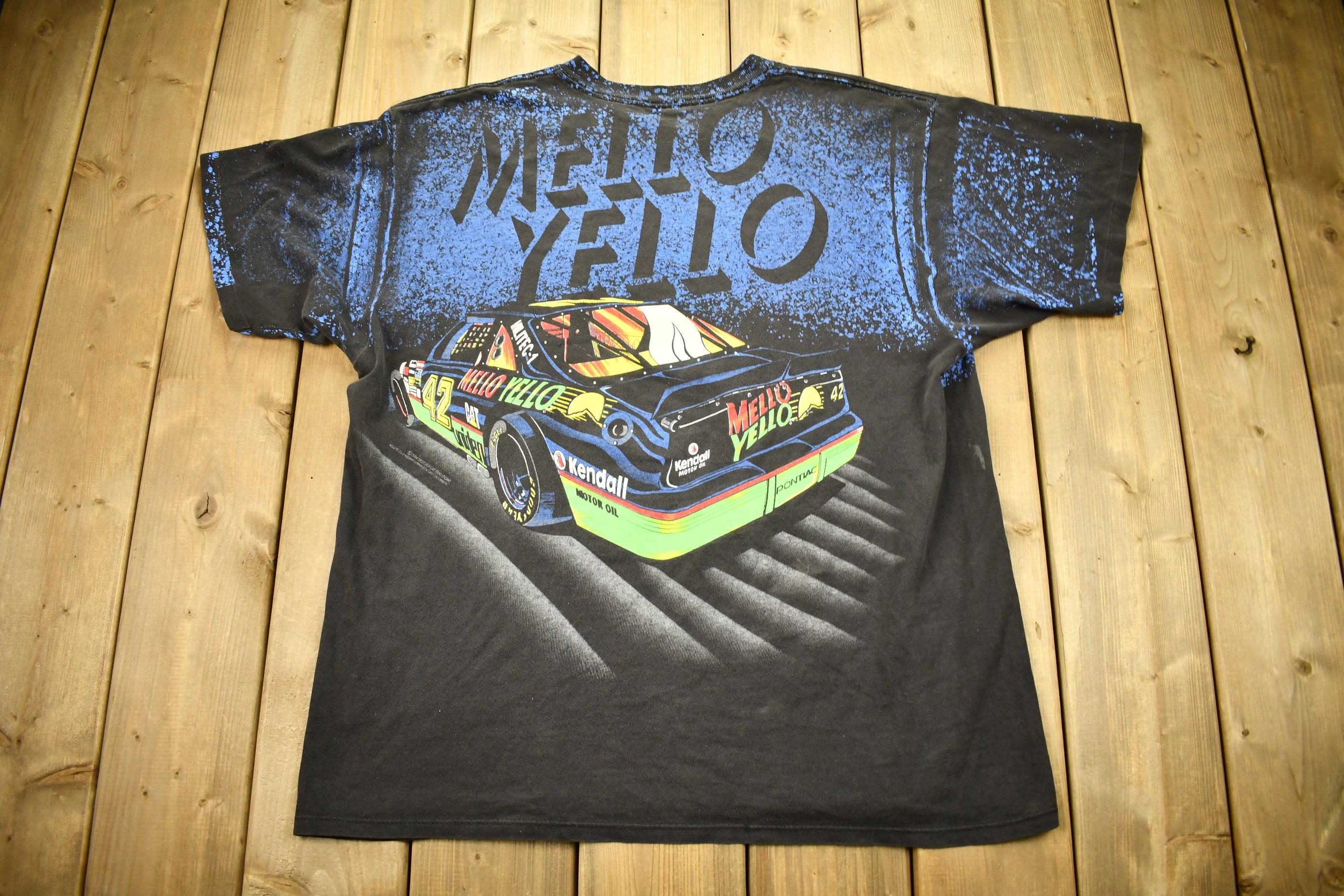 Vintage 1994 Kyle Petty Mello Yello All Over Print NASCAR T-Shirt
