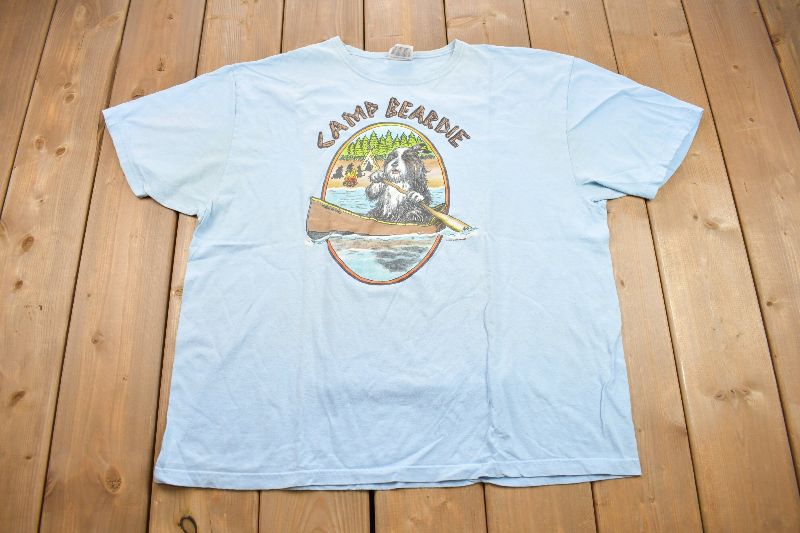 Vintage 2000 Camp Beardie Graphic Souvenir T Shirt